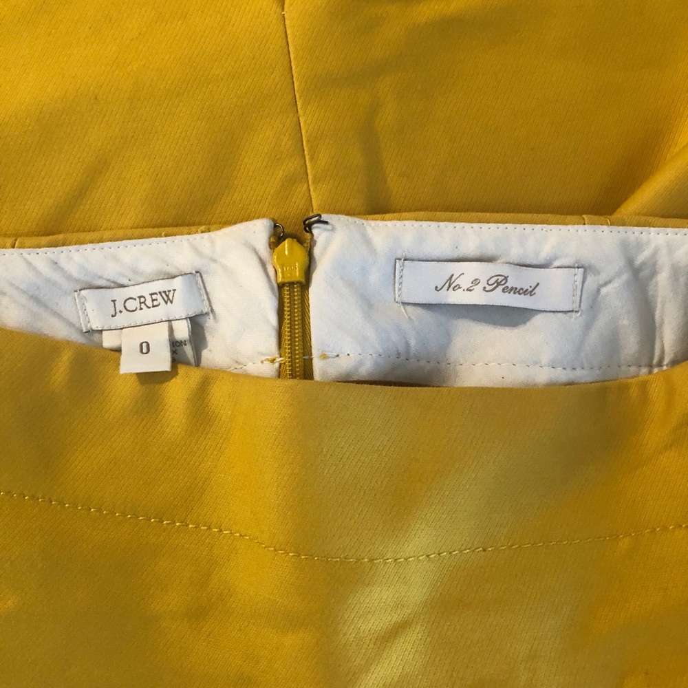 J. Crew No. 2 Pencil Skirt - Mustard/Gold - Picture 3 of 4